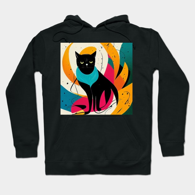 Abstract Cat Hoodie by n23tees